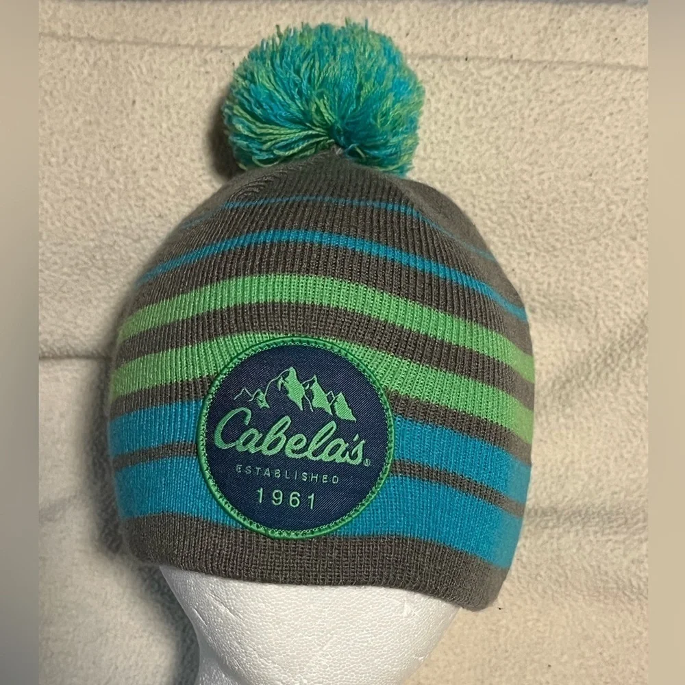 Cabela’s Winter Striped Beanie Sz Youth